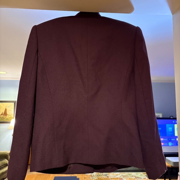 EUC Valerie Stevens 100% Wool Deep Purple Pant Suit Size 8 - Picture 2 of 5